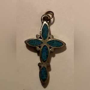 Vintage 1950s sterling silver reversible pendant